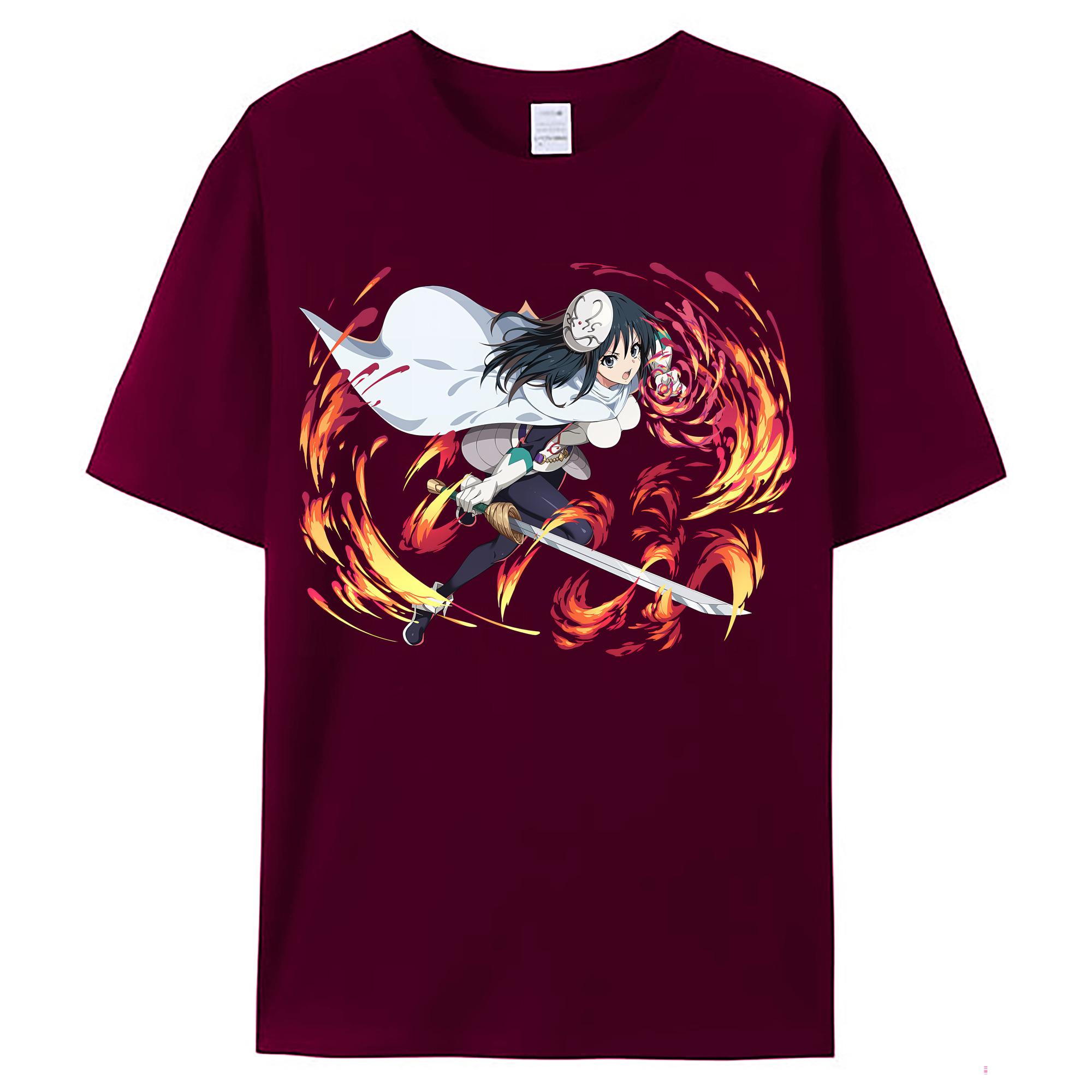 （画像用） 転スラ Regarding Reincarnated to Slime レディースカジュアルプリントTシャツ（綿100％）